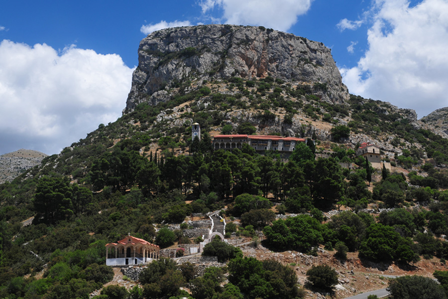 Holy Monastery of Gorgoepikoos – Imposing view on Goula hill